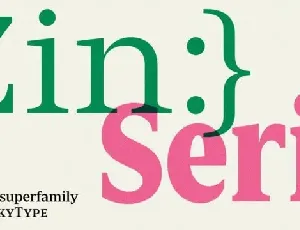 Zin Serif Demo font