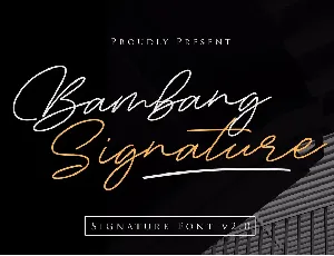 Bambang Signature vol 2.0 font
