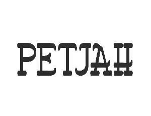 PetjahDemo font