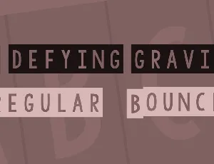 KG Defying Gravity font