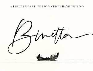 Binetta Signature font