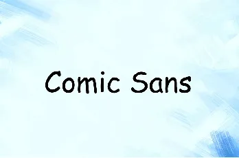 Comic Sans font