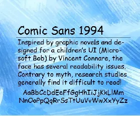 Comic Sans font