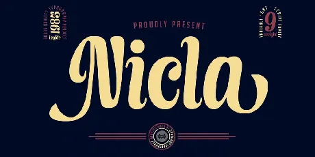 Nicla DEMO font