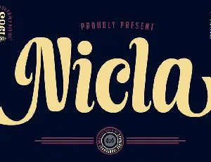 Nicla DEMO font