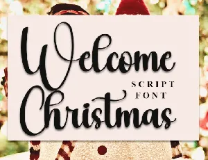 Welcome Christmas Script Typeface font