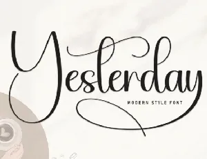 Yesterday Script font