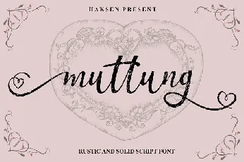 Muttung Script font