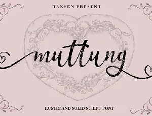 Muttung Script font