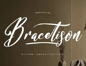 Bracetison font