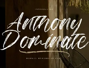 Anthony Dominate font