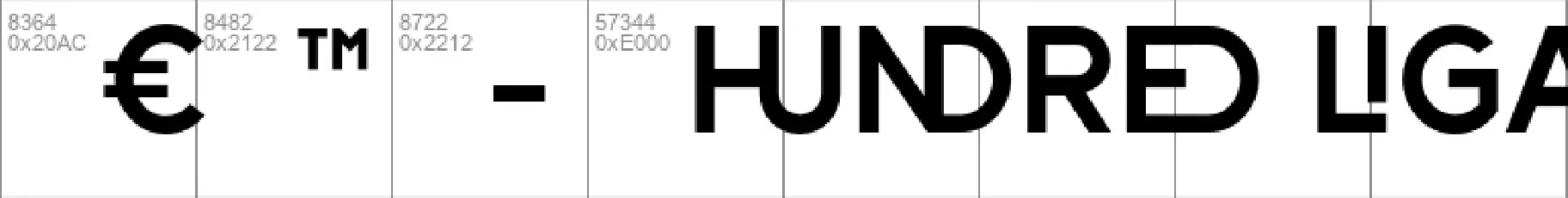 Hundred Ligatture font