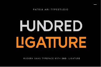 Hundred Ligatture font