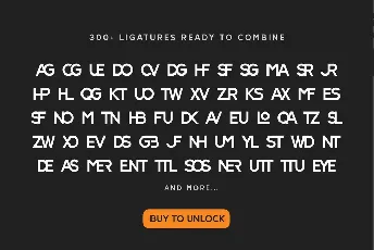 Hundred Ligatture font