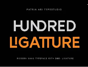 Hundred Ligatture font