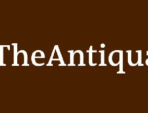 TheAntiqua Family font