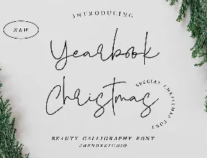 Yearbook Christmas font