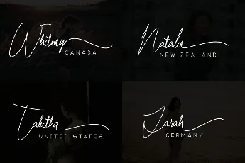 Mae Nitta Signature font