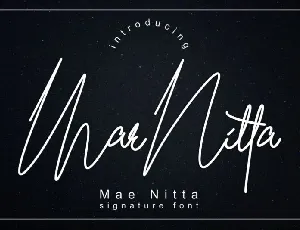 Mae Nitta Signature font