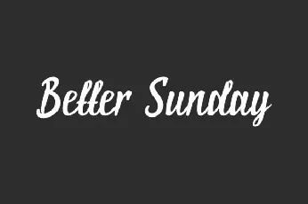 Better Sunday font