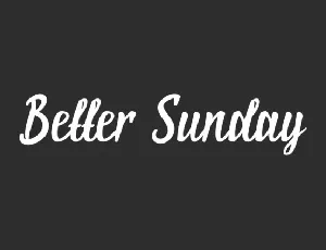 Better Sunday font