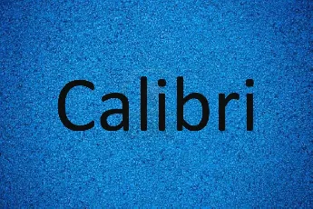 Calibri font