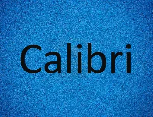 Calibri font