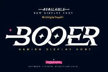 BOOER TRIAL font