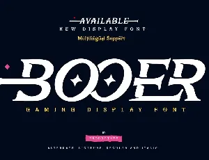 BOOER TRIAL font