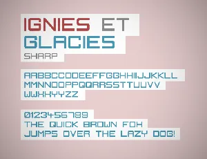 Ignis et Glacies Sharp font