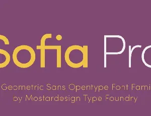 Sofia Pro font