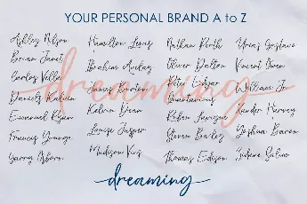 dreaming font