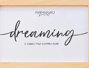 dreaming font