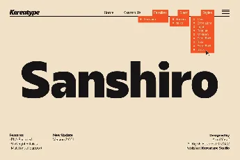 Sanshiro Demo font