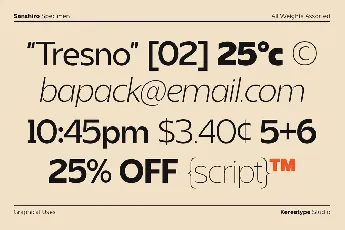 Sanshiro Demo font