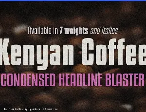 Kenyan Coffee font