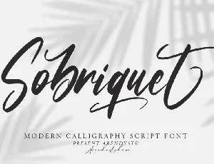 Sobriquet font