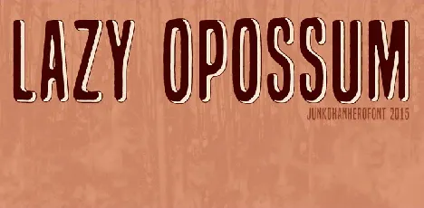 Lazy Opossum font