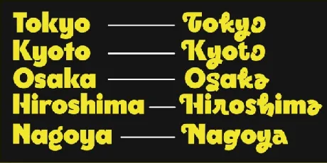 Modern Tokyo font