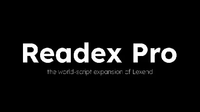 Readex Pro Typeface font