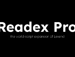 Readex Pro Typeface font