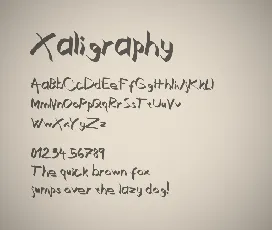 Xaligraphy font