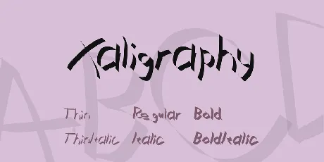 Xaligraphy font