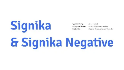 Signika Family font