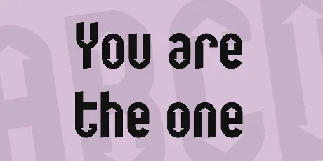 You are the one font