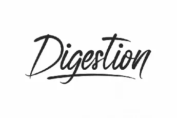 Digestion Brush Hand Lettering font