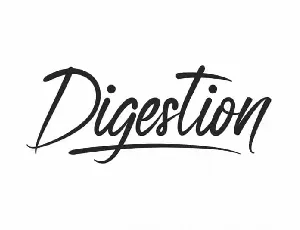 Digestion Brush Hand Lettering font