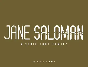 Jane Saloman Demo font