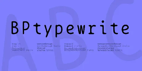 BPtypewrite font