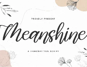 Meanshine font